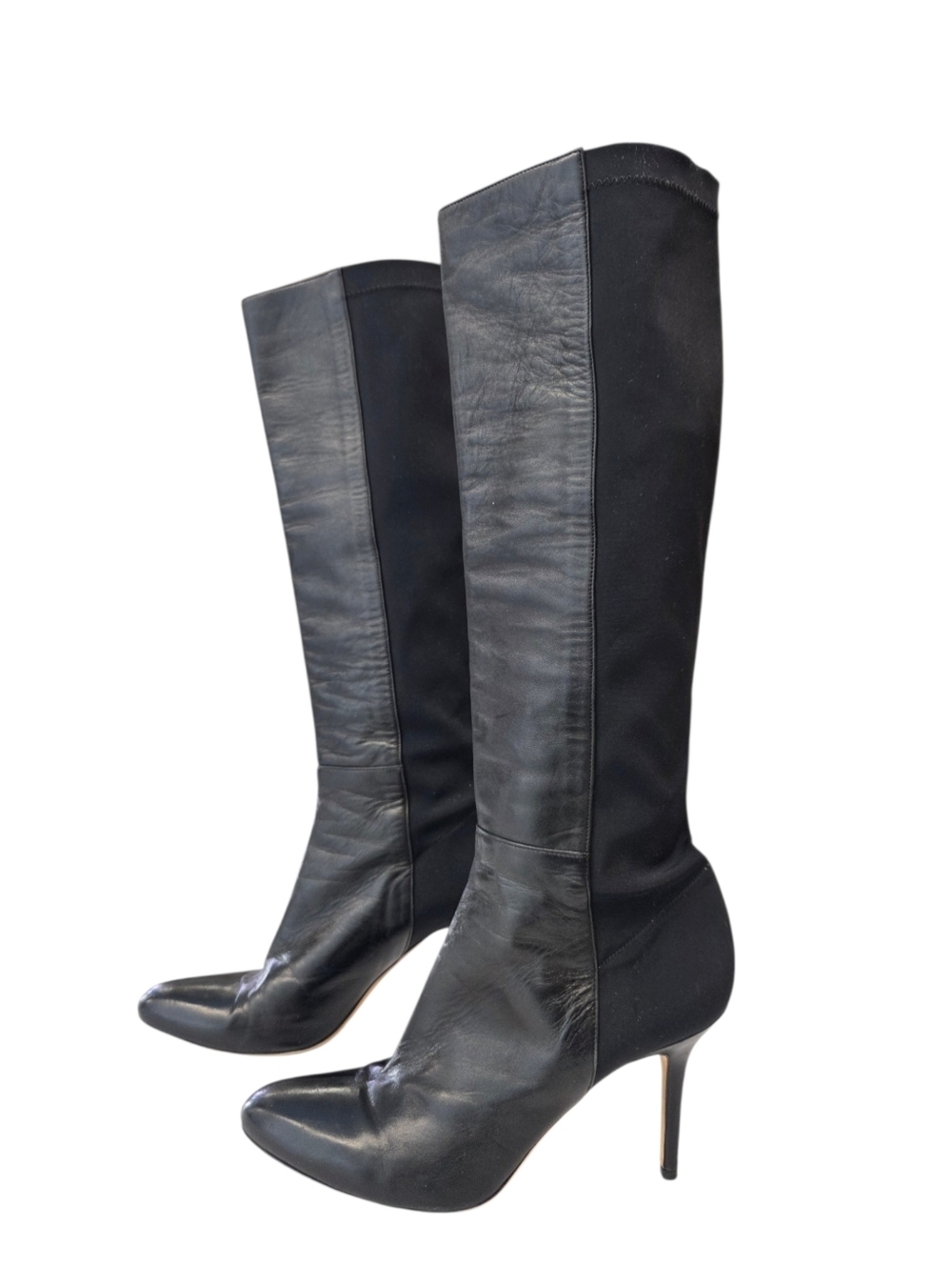 Jimmy Choo Black Over-the-Knee Leather Stiletto Boots